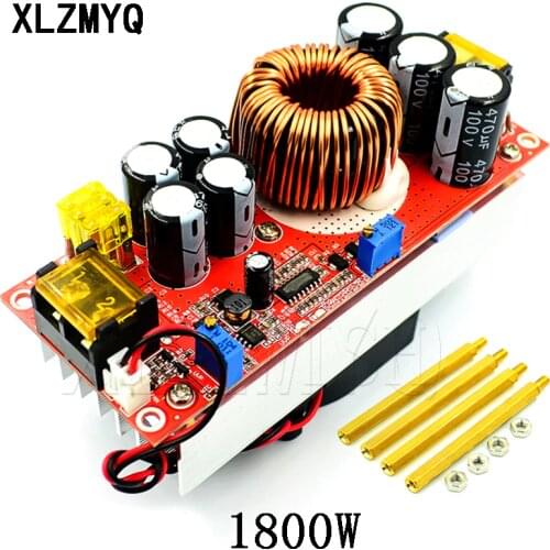 DC-DC Constant Voltage Constant Current Boost Converter 1800W 40A 10-60V by Fan for 12-90V Boost Power Module Step Up Adjustable
