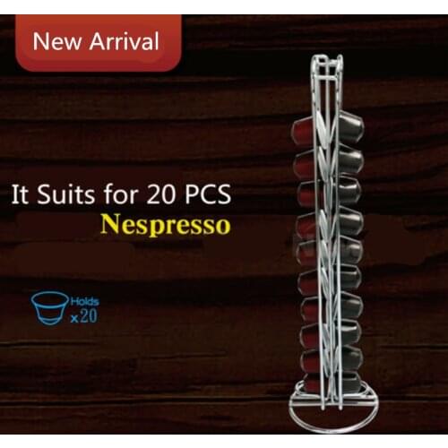 2019 Coffee Capsule Pod Holder Dispenser Coffee Capsules Dispensing Tower Stand Fits For Nespresso Capsule Storage Coffee Holder