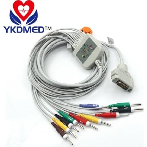 Fukuda Denshi FX-7102 ekg accessories,CardiMax FX-7101,FX-7202,FX-7402,FX-2111,FCP-2155 with 10lead ,IEC,DIN3.0