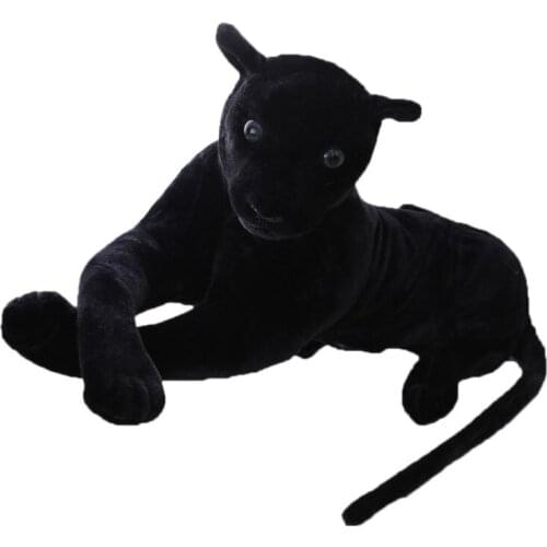 Giant Black Leopard Panther Plush Toys Soft Stuffed Animal Pillow Kids Gifts F3ME