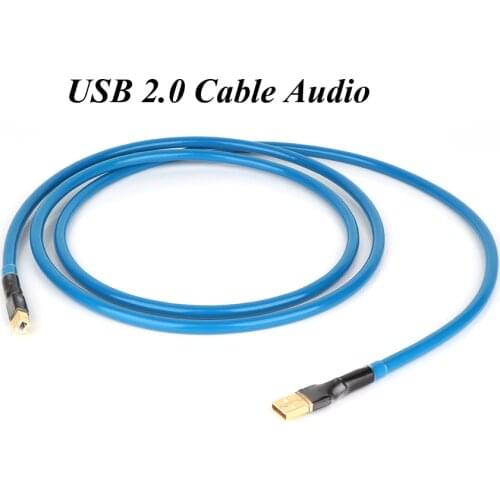 HI-End Silver Plated USB CABLE USB2.0 A to B Digital Audio DAC Cable, Professional USB 2.0 Cable Audio USB Turntable Lead Cable
