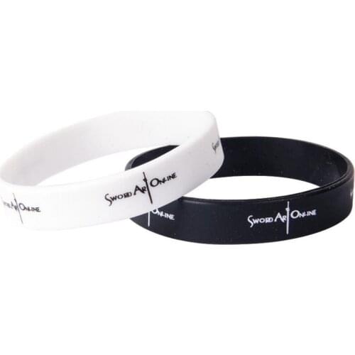 2Pcs new Anime Sword Art Online Wristband Silicone Bracelets Cartoon Hand Circle Jewelry Accessories Bracelet Figure Toys gift