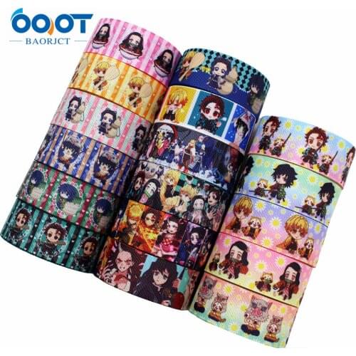 1”'Cartoon anime Decoration Gift Wrapping Printed Grosgrain Ribbon,10yrds DIY Handmade Headwear Accessories,L-20406-255