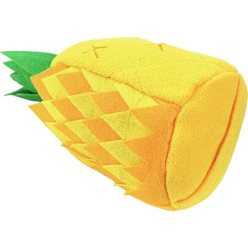 Pineapple Plush Mat Pet Toys Sniff IQ Molar Teeth Leakage Food Training Chewing Pad Toys Retriever Teddy Sound Pad Toys