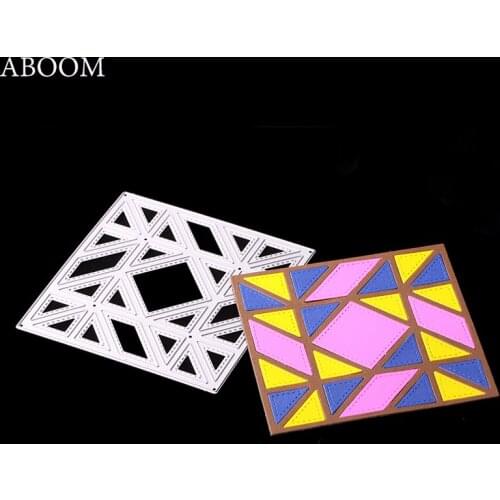 ABOOM Hot Sale Square Frame Silver Metal Die Cut Dies Embossing Folder Scrapbooking Album Decoration Cutting Dies Paper Template