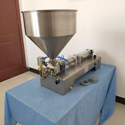 Multifunctional single head paste filling machine stainless steel foot control liquid paste butter sauce cream filling machine