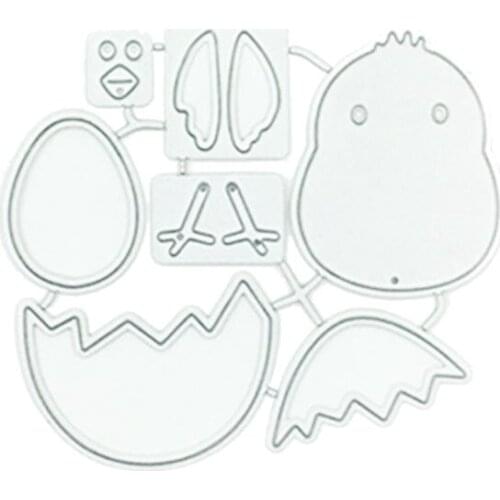 2021 New Cute Easter Broken Chick Metal Cutting Dies Stencil Scrapbooking DIY Album Stamp Paper Card Embossing Decor Craft