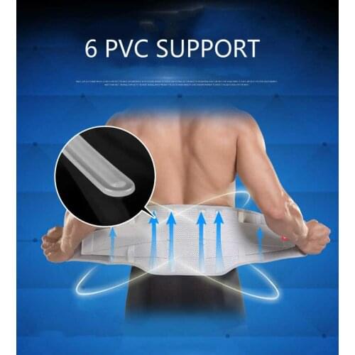 Gym Lumbar Belt Orthopedic Back Waist Support Brace Fitness Protection For Men Women Sport Safety Belt With PVC Bone Breathable