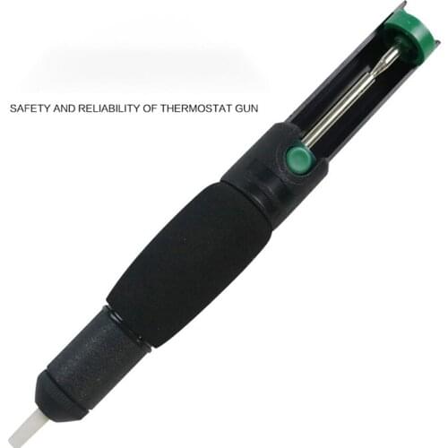 Plastic Manual Anti-skid Solder Sucker Remover Desoldering Vacuum Pump Double Ring Powerful Solder Removal Tool, 21cm Length