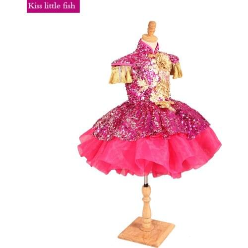 2019 Free shipping Custom made Flower girl dress Girls Birthday party dress