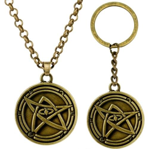 Retro Jewelry Howard Phillips Lovecraft Cthulhu Mythos Key Chain Necklace Through Game Logo Pendant Necklace