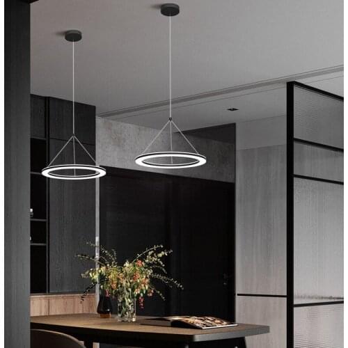 Dining Room Chandelier Modern Creative Round Art Home Restaurant Shop LED Pendant Lights For Kitchen For Coffice Bedside Lamp
