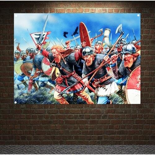 Vintage Knights Templar Fantasy Art Posters Wall Decor Crusader Banner Flag Wall Sticker Canvas Painting Mural Home Decoration 1