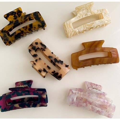 Vintage Hair Clips Claw Clip Women Leopard Pattern Marbling Hair Barrettes Crab for Hair Girls Hair Claw Hair Accessories New
