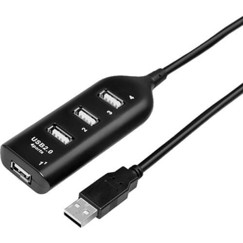 2019 Hot sale USB 2.0 High Speed 4 Port Splitter Hub Adapter For PC Laptop Computer Notebook For Windows Vista XP 2000 98 FE06