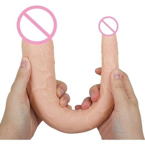 Adult sex toys men and women sharing double-headed penis super long size head simulation dildo female pulling sex toy