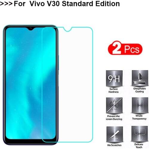 2Pcs Tempered Glass for VIVO Y30 STANDARD EDITION Screen Protector Protective Glass Cover Y30 STANDARD EDITION V2036A Phone Film