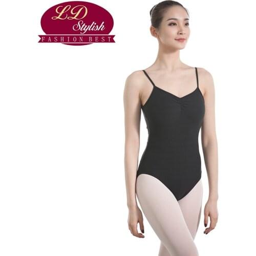 Women Black Training Leotards Competition Dance Skirt Stage Performance Female Gymnastic Dancewear Adults Practice Clothing