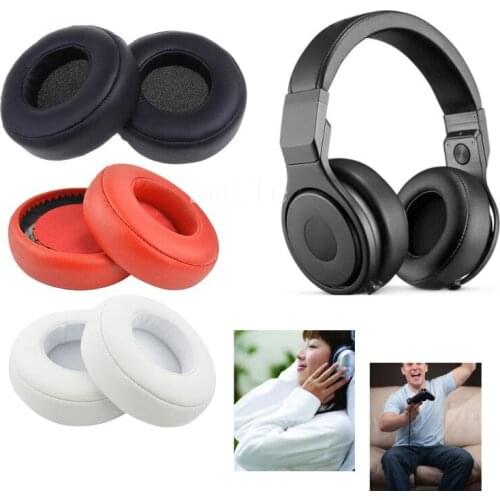 1Pair Replaced Leather Earpads Ear Pads Cushion Cover Earmuffs for Beat Pro Detox Headphones