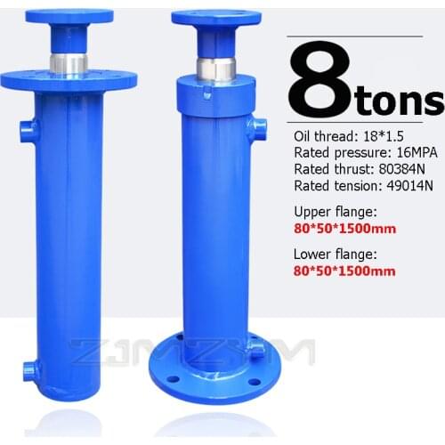 1PC FA-80X50X1500MM Hydraulic Cylinder 8 Tons Bidirectional Lifting Baler Wood Splitting Machine Hydraulic Oil Top Accessories