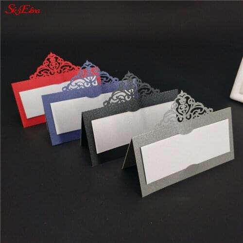 10/50/100pcs Laser Cut Name Card Wedding Celebration Birthday Party Table Card Seats Decoration Name Table Place Card 6Z