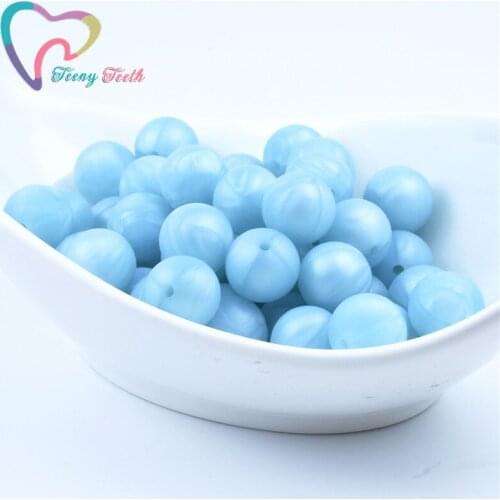 10 PCS Metallic Blue Silicone Round Beads Size 9-19 MM Loose Beads,DIY Silicone Teething Necklace Hexagon 14-17 MM Ball Beads
