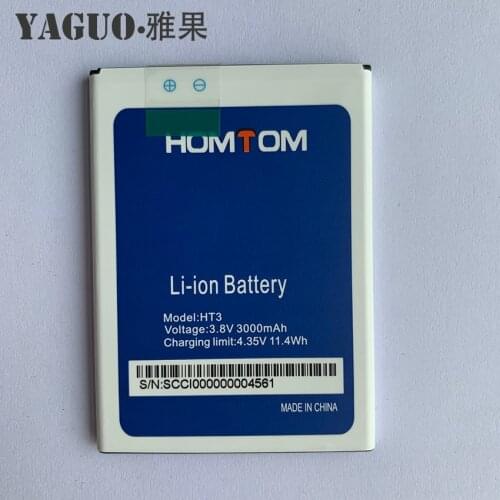 100% Original Homtom HT3 Battery Replacement 3000mAh Mobile Phone Battery HT 3 Pro Backup Battery For Homtom HT3-Pro