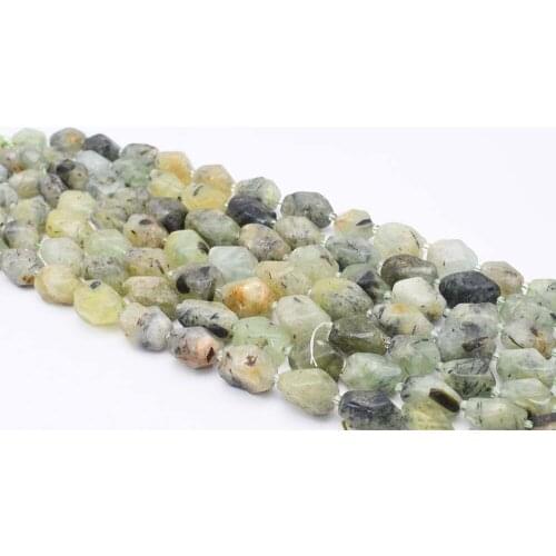 13X18mm AA Natural Faceted Prehnite irregular Oval Stone Beads For DIY necklace bracelet jewelry make 15 "free delivery