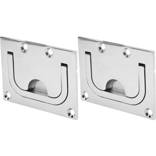 2PCS Hatch Pull Deck Cover Handle Corrosion Resistant Lifting Stainless Steel Boat Hardware Accessories Locker Ring Floor Buckle