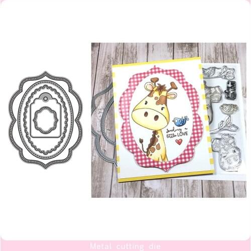 5pcs oval lace frame Metal Cutting Dies for DIY Scrapbooking Photo Album Decorative Embossing Paper Card Crafts Die Cut 2019