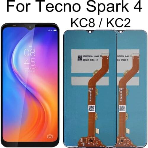 6.52" LCD For Tecno Spark 4 KC2/KC8 LCD Display Touch Screen Digitizer Assembly Replacement For Tecno Spark4 KC8 LCD Display