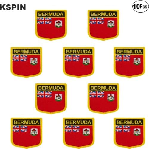 Bermuda Flag Embroidery Patches Iron on Saw on Transfer patches Sewing Applications for Clothes in Home&Garden