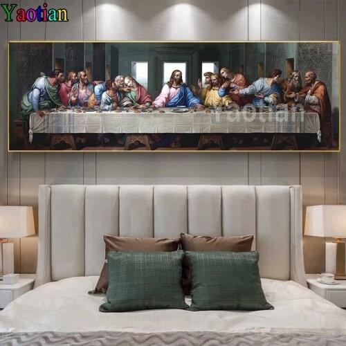 Large Diy Diamond Embroidery Famous Painting The Last Supper 5D Mosaic Square Drill Full Round Diamond Painting Cross Stitch