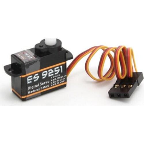 4pcs/Lot EMAX ES9051 ES9251II 4.3g 2.5g Micro Digital Servo for Fixed-Wing RC Helicopter 3D Indoor Drone
