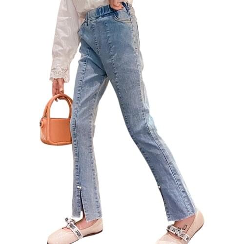 Jeans Girl 2021 Newest Childrens Jeans For Girl Spring Autumn Jeans For Kids Casual Style Clothes For Girls 6 8 10 12 14
