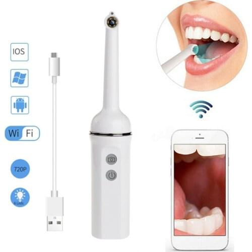 7mm Wireless WiFi Mouth Camera Dental Endoscope for Adult Kid Teeth Whitening Oral Inspection Borescope for Android IOS Oralcare