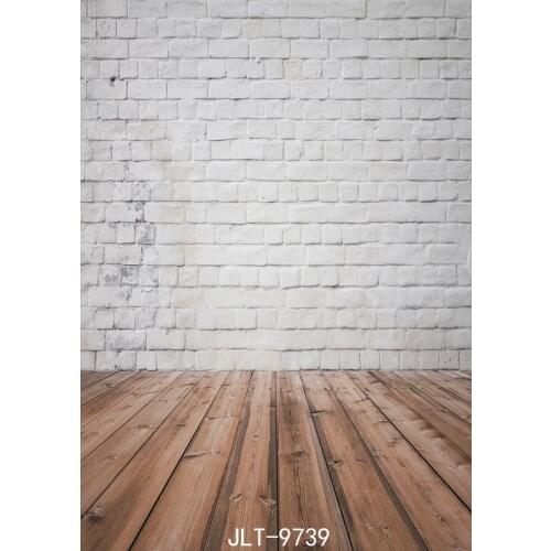 White Brick Wall Photography Backdrops Wooden Floor Photo Background Baby Shower New Born Baby Professional Photography