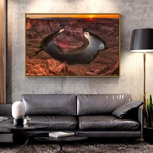 Forbeauty Oil Canvas Painting horseshoe_bend_seen_from_the_lookout_area For Home Decoration Wall Art