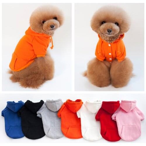 Pet Dog Cotton Breathable Hoodies 7 Colors 6 Sizes Spring Autumn Classic Puppy Warm Clothes Pet Coats Pet Products For All Dogs