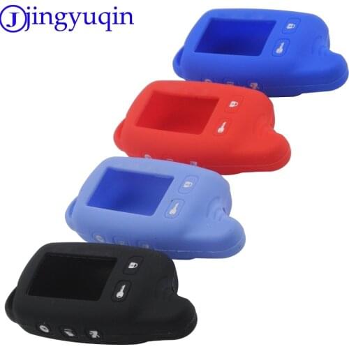 Jingyuqin New Remote Tw9010 Silicone Case KeyChain For Russian 2-way Alarm System Alarm Key Fob For Tomahawk Tw9010 9010