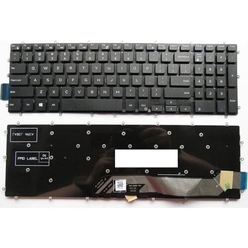 US New FOR DELL 15 7566 5567 7567 7559 5665 15-7000 Black Laptop Keyboard English white characters