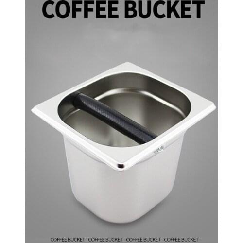 Stainless Steel Coffee Dregs Knocking Bucket Powder Box Semi-automatic Waste Bucket Coffee Residue Grounds Recycling Bucket