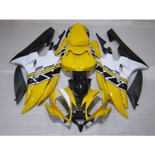 Injection molding fairing kit for Yamaha YZF R6 06 07 yellow white black fairings set YZFR6 2006 2007 FS03