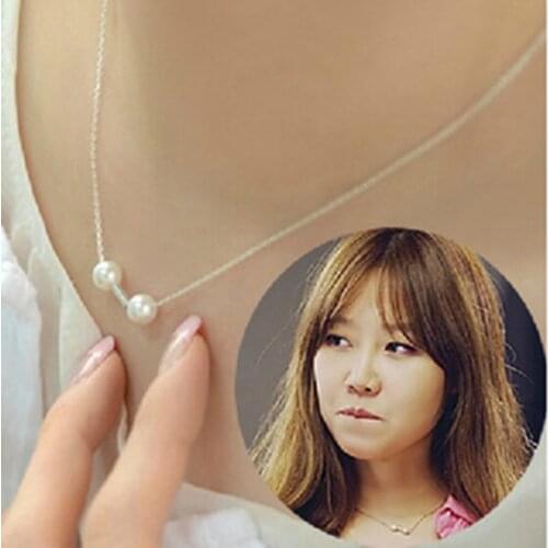 Korean version of the new fashion jewelry pearl statement necklace sterling bohemian female elegant necklace
