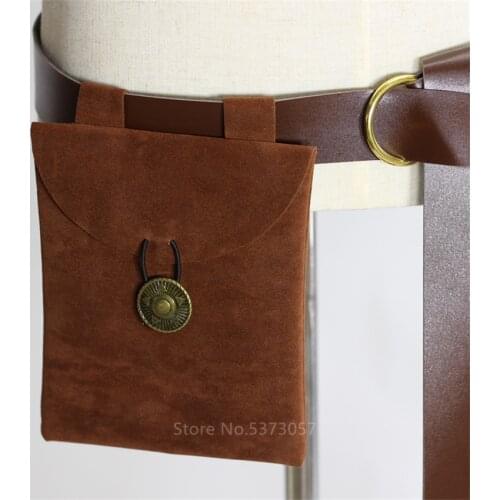 Men Viking Archer Halloween Cosplay Pocket Belt Medieval Costume Knight Steampunk Carnival Party Pirate Antique Gear Bags Pouch