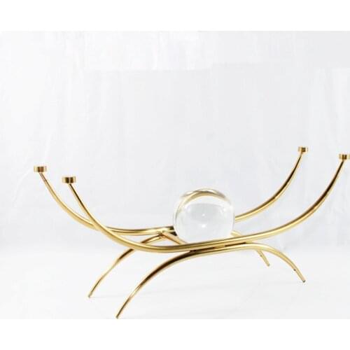 Soft decoration creative stainless steel ornaments home decoration model room crystal ball ornaments decoration process