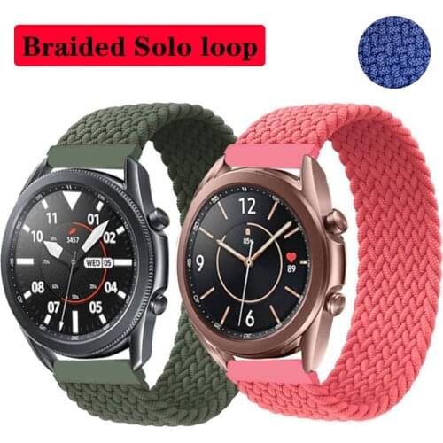 Nylon solo loop watch band For Samsung Watch 46mm Active2 42mm Huawei watch GT2 for Samsung Watch 22mm 20mm nylon braided strap