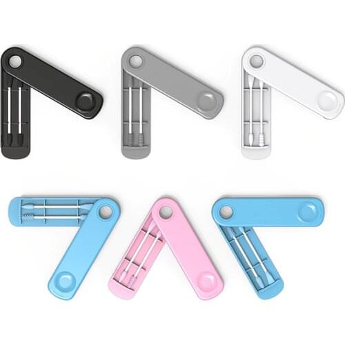 2020 new upgrade Reusable Cotton Swab Ear Cleaning Silicone Washable 2pc/box Makeup Swabs Sticks Soft Flexible Make Up Tools