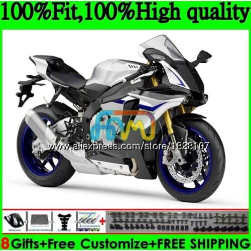 OEM Injection For YAMAHA YZF R1 1000 YZFR1 15 16 17 129BS.17 YZF-1000 YZF R 1 Silver black YZF1000 YZF-R1 2015 2016 2017 Fairing