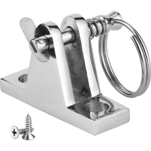 Deck Hinge Boat Bimini Top Fitting 90 Degree W/Quick Release Pin Stainless Steel Marine Sprayho Bimini Splash Guard